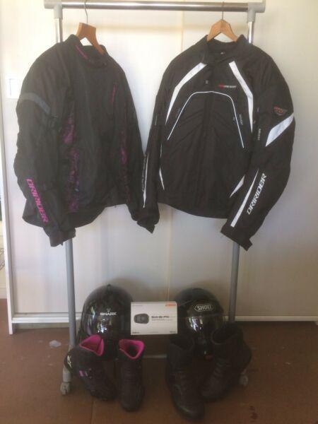 His and Hers motorbike gear