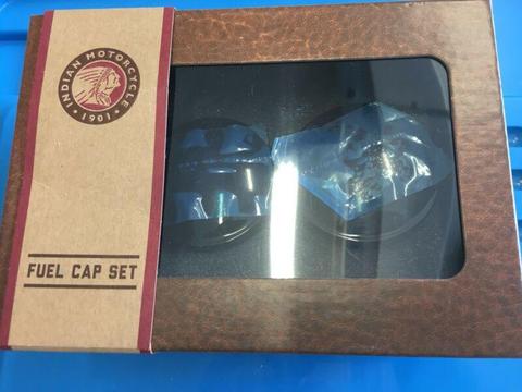 Indian Motorcycle Fuel Cap Set - Gloss Black