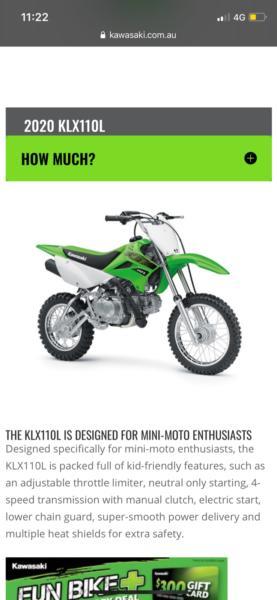 Wanted: Want to buy klx110l