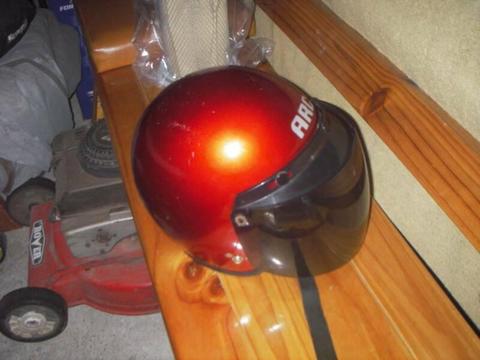 Motorcycle Helmet ARC with Peak & Flip up Tinted Visor XXL