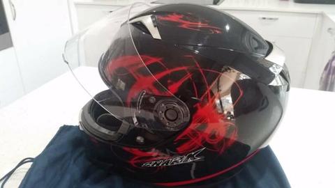 Shark S900 Motorcycle Helmet Black & Red XS