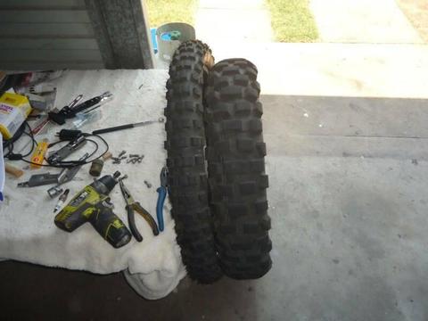 Off road motorcycle tyres