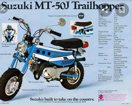 Suzuki MT50 Trail hopper basket case