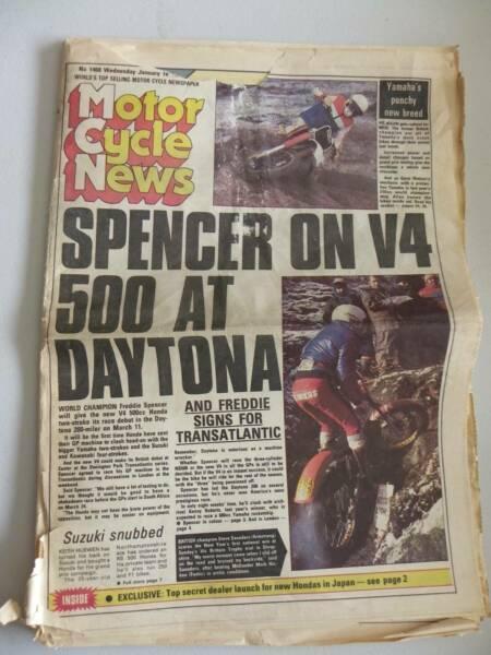 OLD JANUARY 1984 MOTORCYCLE NEWS NEWSPAPER
