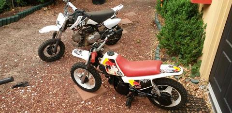 2 motorbikes, YAMAHA PW50 & PITSTER PRO 50CC