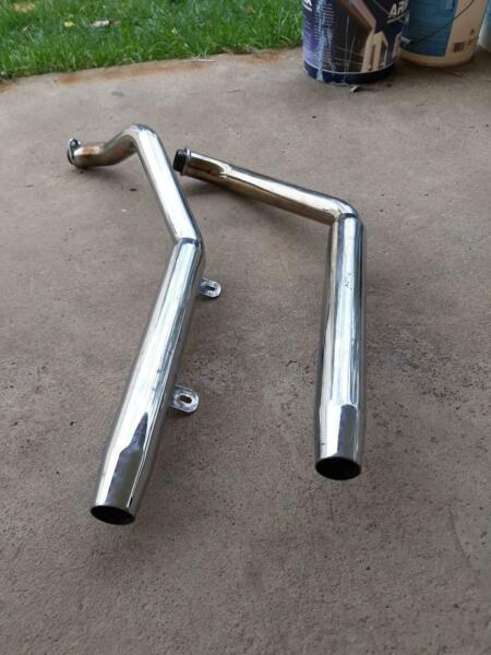 Harley Shovelhead exhaust pipes