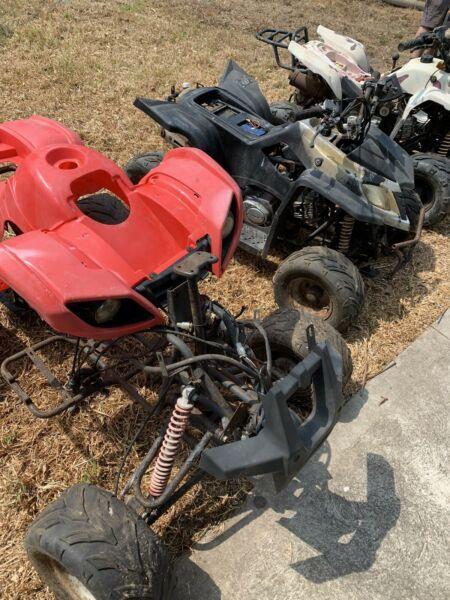 3 x Quad Bikes 110cc - not working, with bits