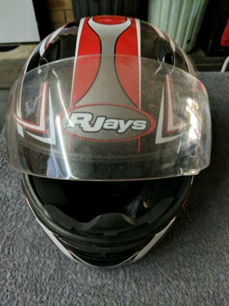 Rjays motorcycle helmet red XL extra large