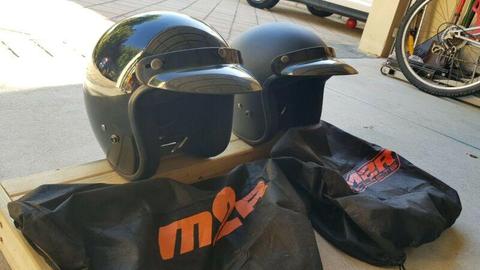 M2R open face motorcycle helmet
