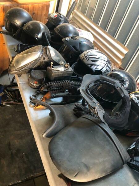 Motorcycle helmets and accessories