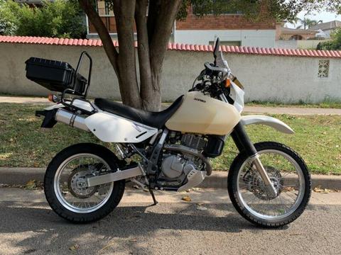 DR650 adventure bike, immaculate, ready to journey