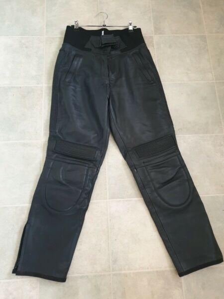 Ladies leather motorbike pants