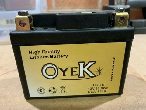 Motorcycle battery lithium