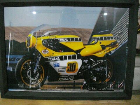 Yamaha two stroke moto gp 500 framed print