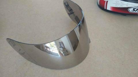 SHOEI helmet silver mirror viso CX-1V fits X-Spirit, XR-1000, Multitec