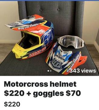 Wanted: Motor Ross helmet and Goggles Troy Lee design