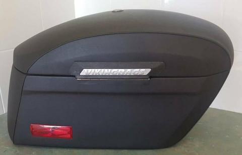 Viking Lamellar Leather Covered Saddlebags / Panniers. BRAND NEW
