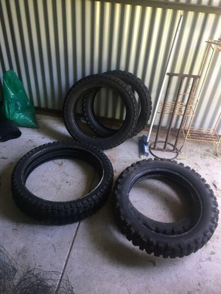 Motorcycle used tyre sets