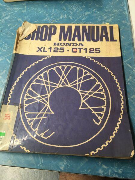 Honda XL125 & CT125 work shop manual