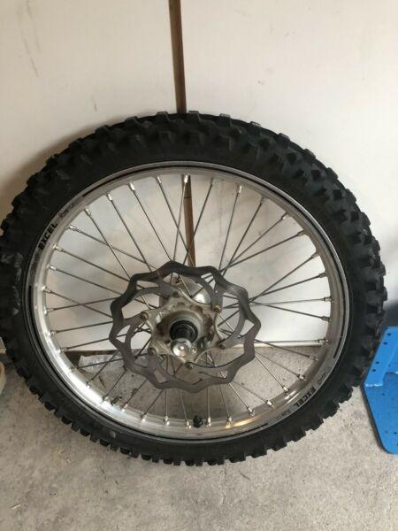 Front and rear wheel and tyre Ktm 250 sxf 2012