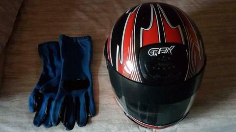 Driving Helmet and Gloves