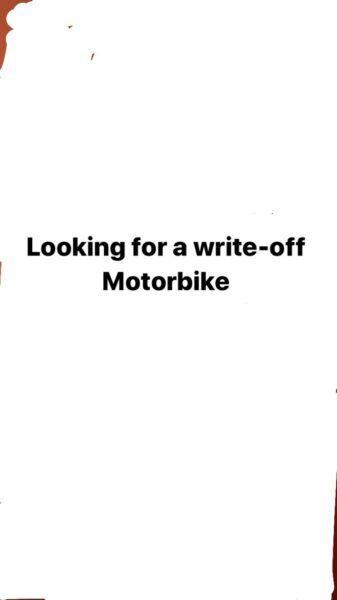 Looking for a write-off motorbike