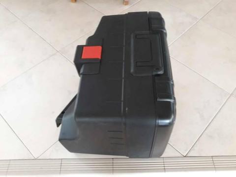 BMW motorcycle right side pannier and top box