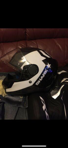 Motorcycle helmet and riding gear