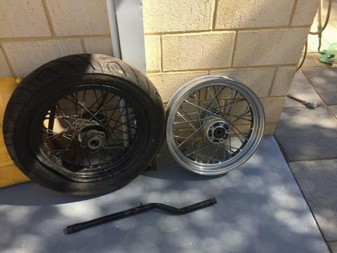 Harley rims and shinko tyre 16
