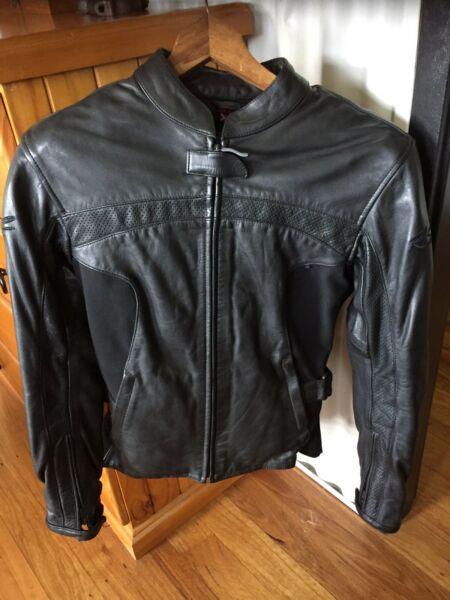 Women's Leather Bike Jacket (black)