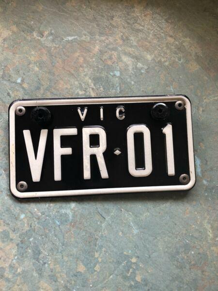 Honda Vfr800 personalised Victorian number plate