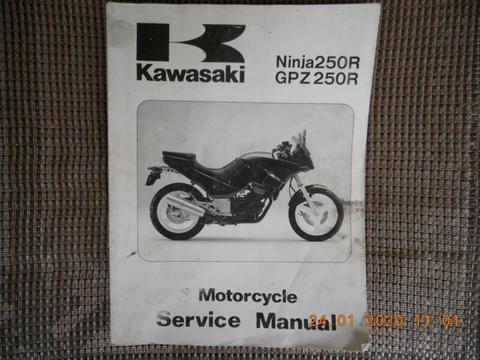 KAWASAKI SERVICE MANUAL for NINJA 250R & GPZ 250R MOTORCYCLE