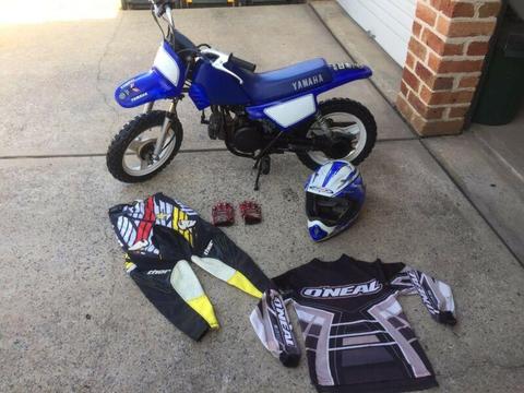 Yamaha PW 50 with riding gear some new