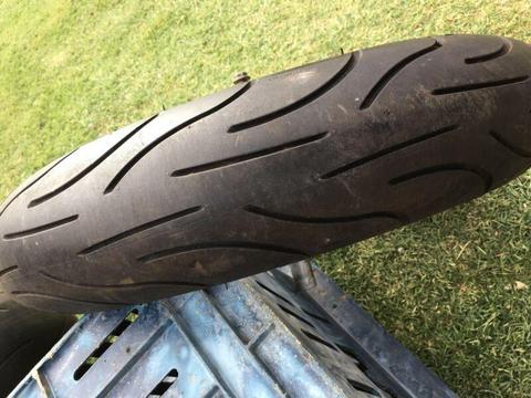 Supermoto racing rims and tyres