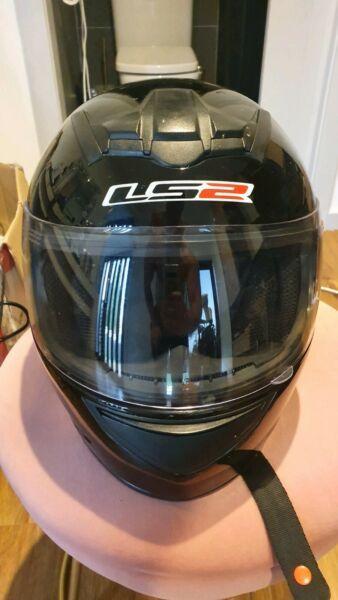 LS2 small motorbike helmet barely used