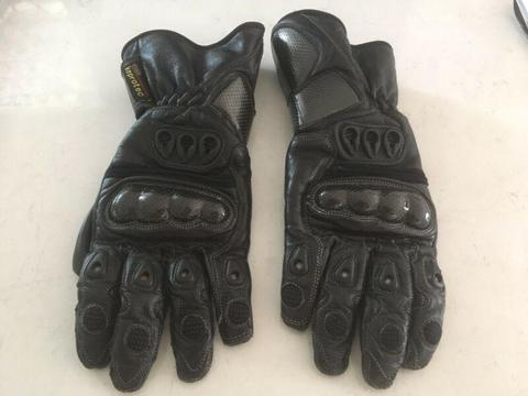 Motorcycle leather gloves medium
