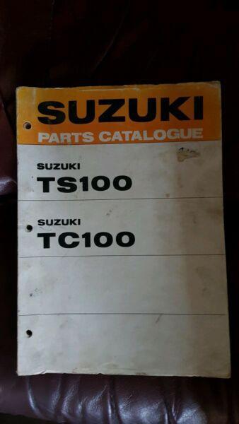 Suzuki TC100 TS100 parts catalogue vintage