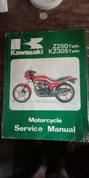 Genuine Kawasaki workshop manual GPZ, Z250 and KZ305