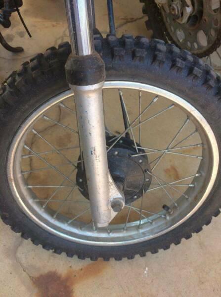 Yamaha PW80 Front Rim and tyre