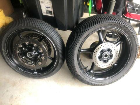 Yamaha R6 2008 to 2016 Wheel Set with Wet Tyres