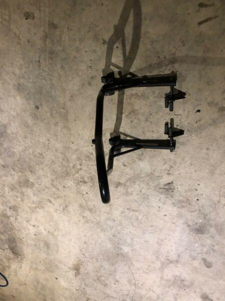 Motorcycle front wheel stand