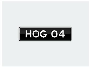 Personalized Number Plates - Harley Davidson Owners - HOG 04