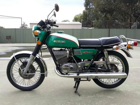 1973 Suzuki GT250 motorcycle