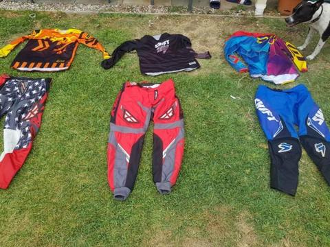 Motorcross pants and shirts