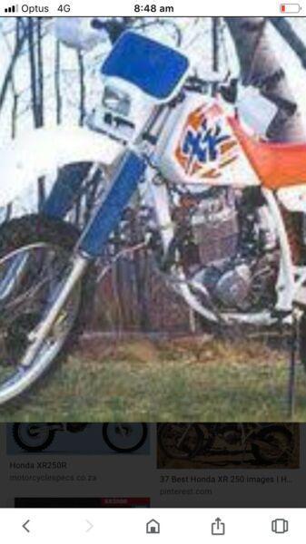 Wanted: Xr250 1992 Wanted parts bike