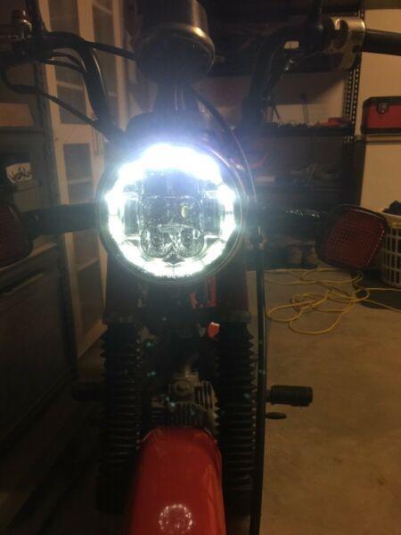 Led headlight for postie bike