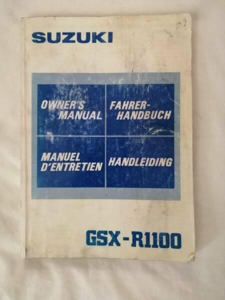 Suzuki GSXR1100 Owners manual