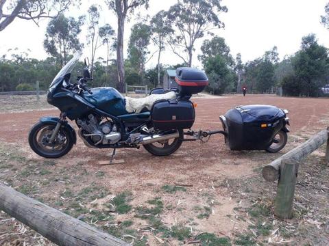 Yamaha 2001 XJ900S Diversion for touring with Uni-go trailer, panniers