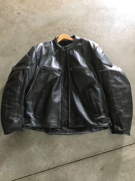Torque leather motorcycle jacket