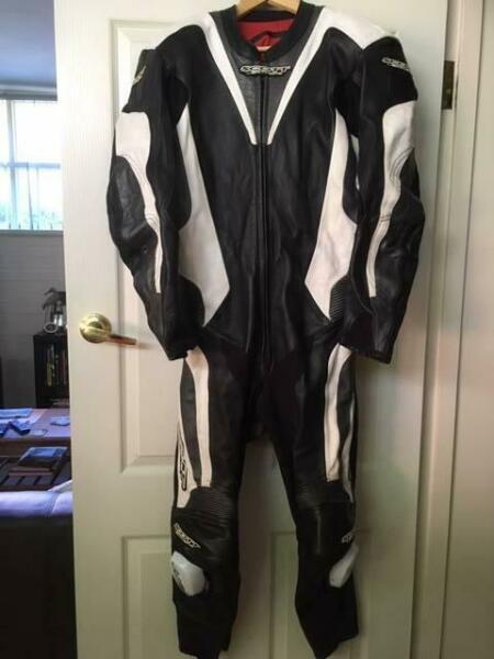 Leather one piece racing suit